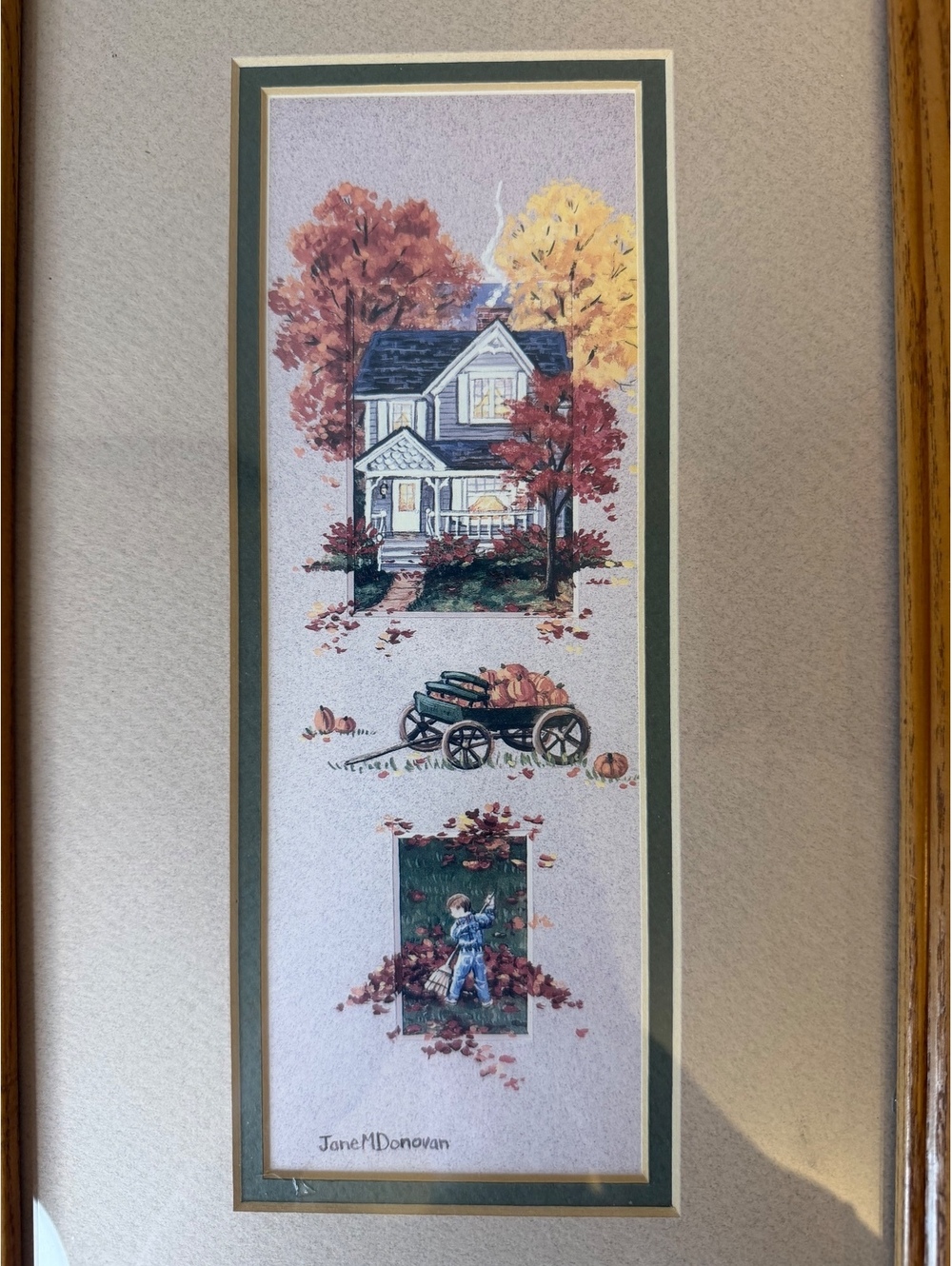 Fall/Harvest themed framed vintage print by Jane M Donovan - Picture 2 of 6